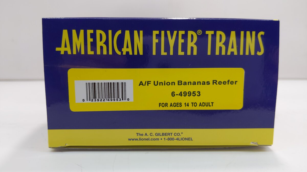 American Flyer 6-49953 Union Refrigerator Bananas Wood Side Reefer