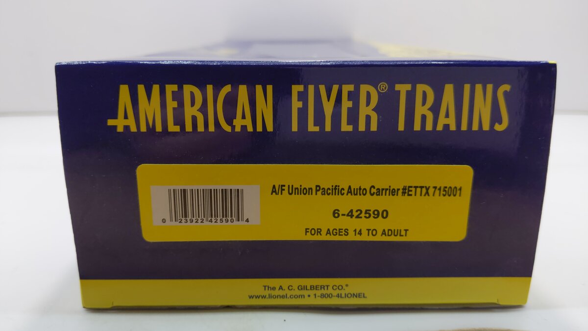 American Flyer 6-42590 S Union Pacific Auto Carrier #ETTX 715001