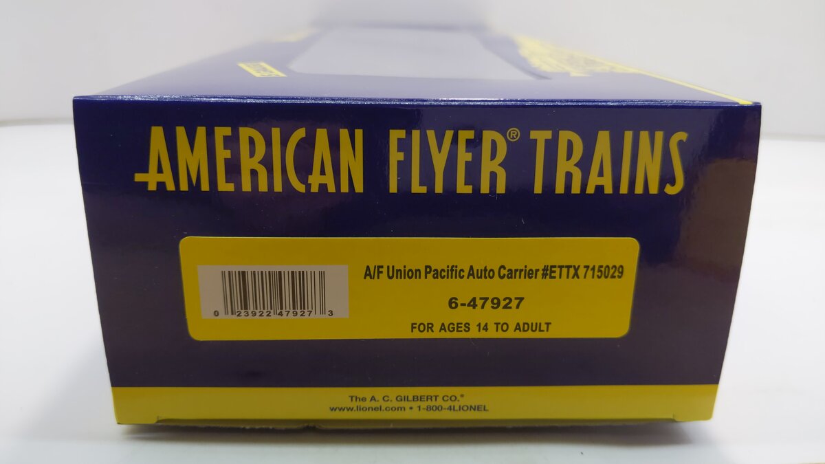 American Flyer 6-47927 S Union Pacific Auto Carrier #ETTX 715029