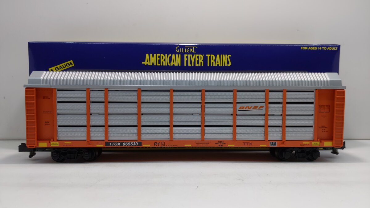 American Flyer 6-42593 S Gauge BNSF Auto Carrier #TTGX 965530