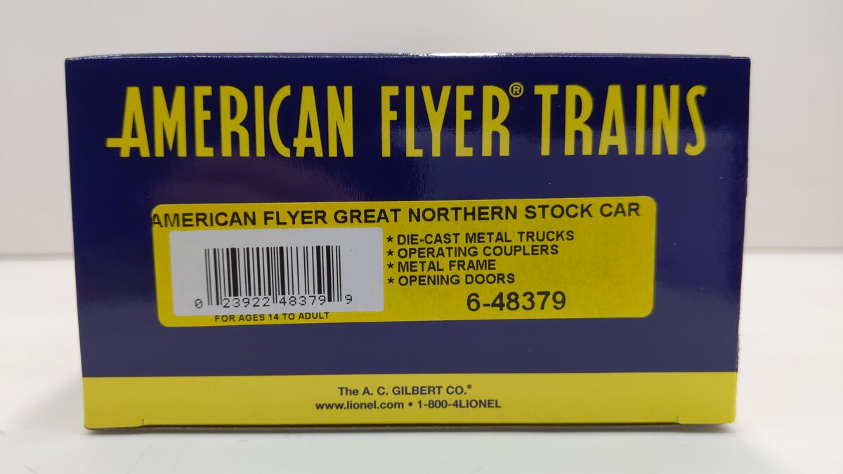 American Flyer 6-48379 S Gauge Great Northern Stock Car