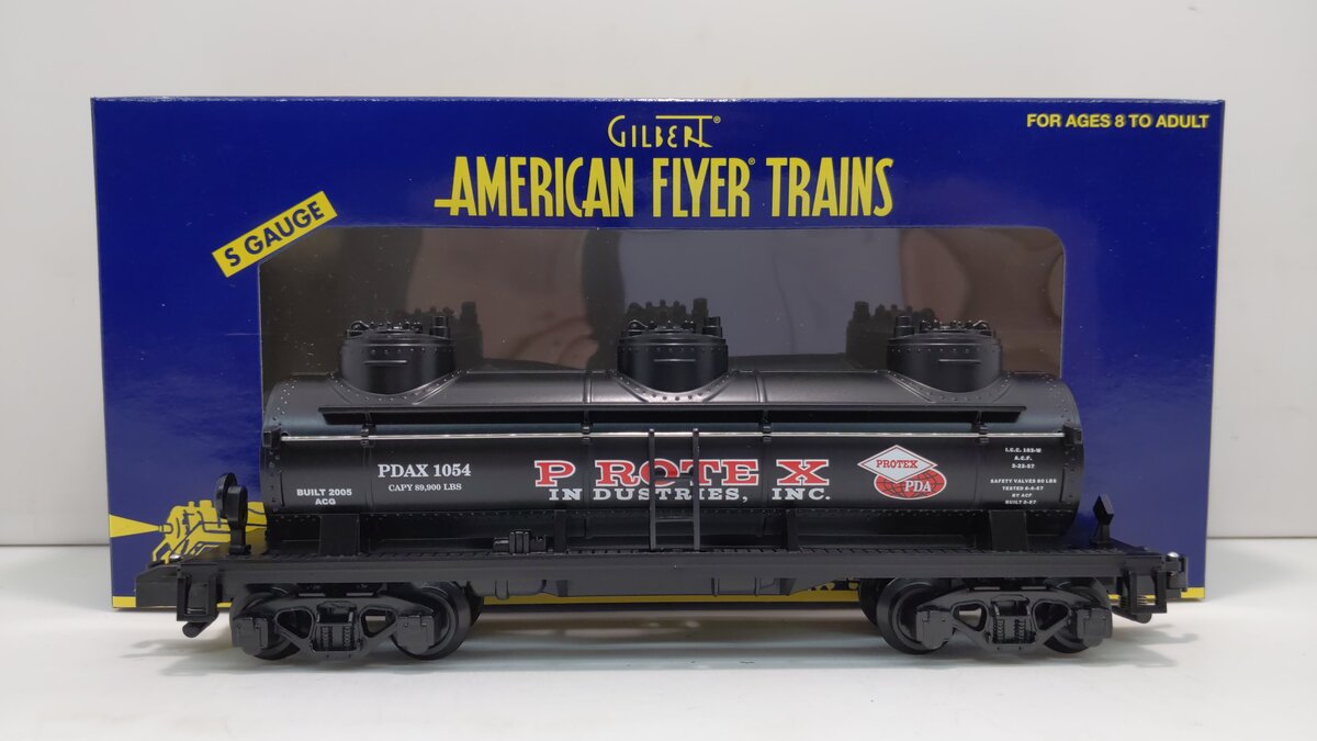 American Flyer 6-48418 S Gauge Protex 3-Dome Tank Car #1054