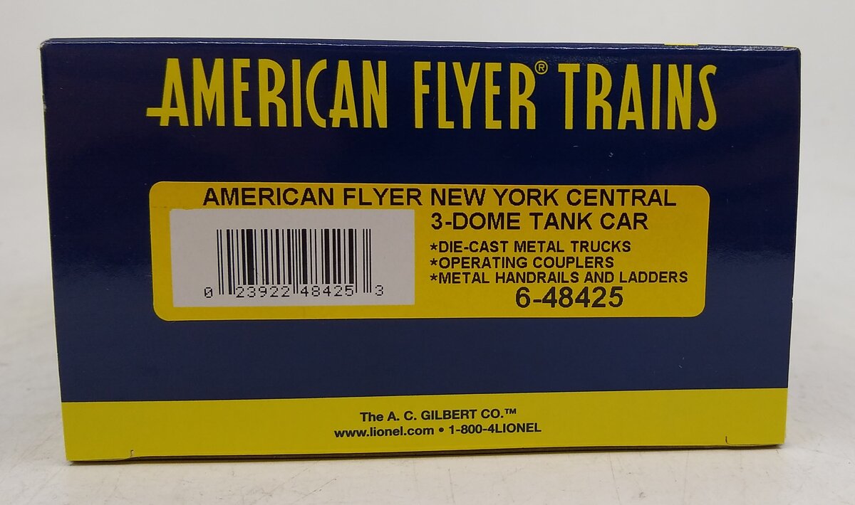 American Flyer 6-48425 S Gauge New York Central Three-Dome Tank Car