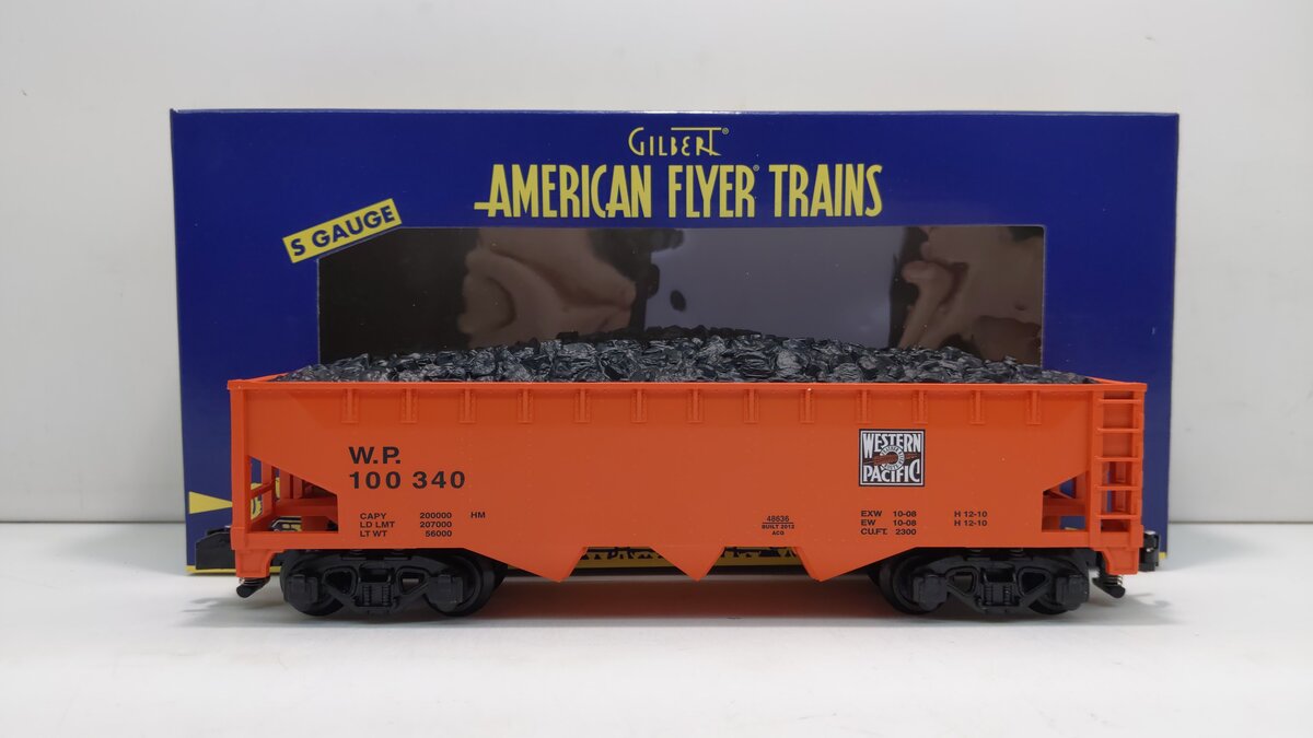 American Flyer 6-48636 S Scale Western Pacific 3-Bay Hopper #100340