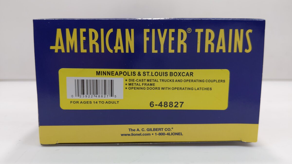 American Flyer 6-48827 S Scale Minneapolis & St. Louis Boxcar #24048