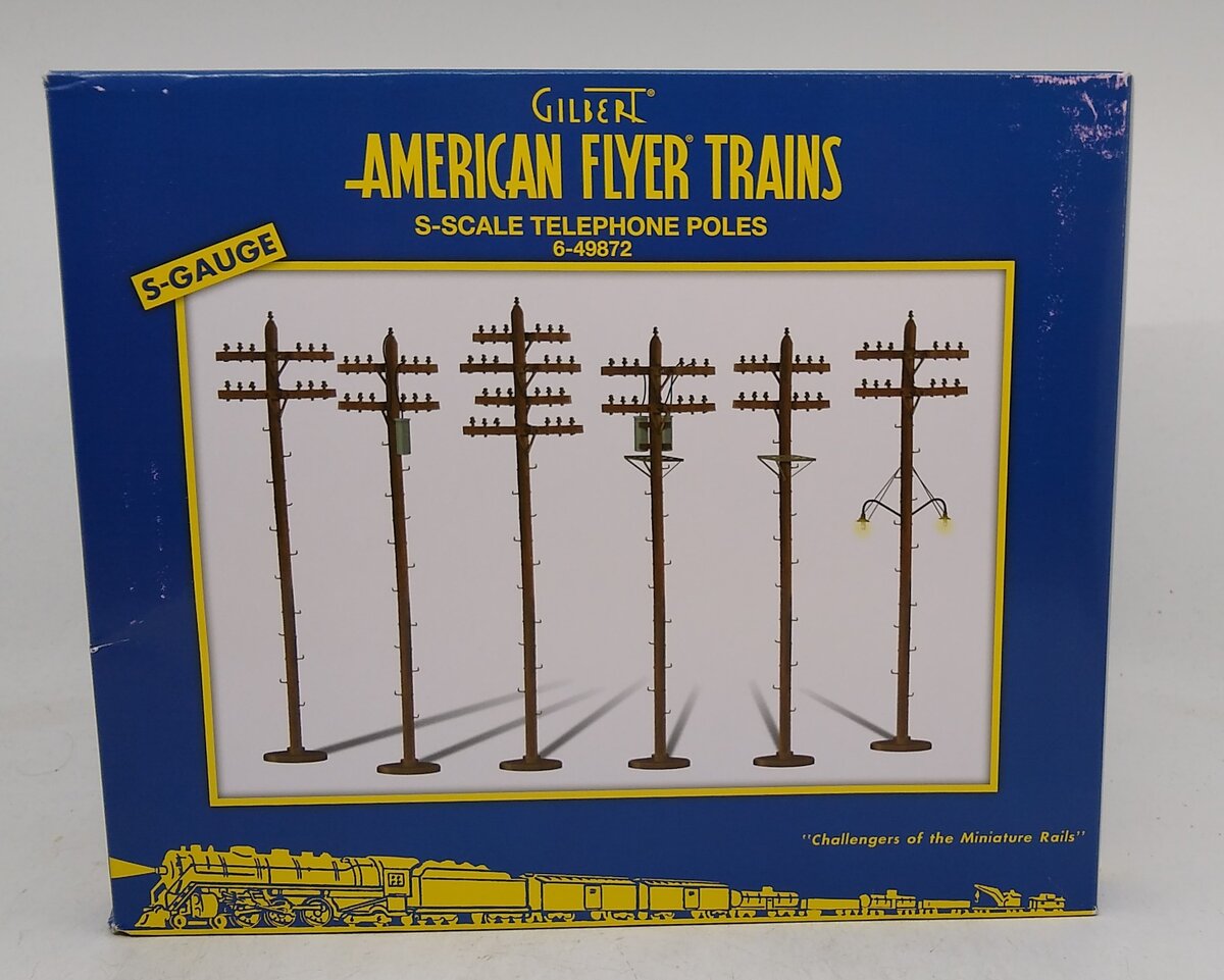 American Flyer 6-49872 S Scale Telephone Poles (Pack of 6)