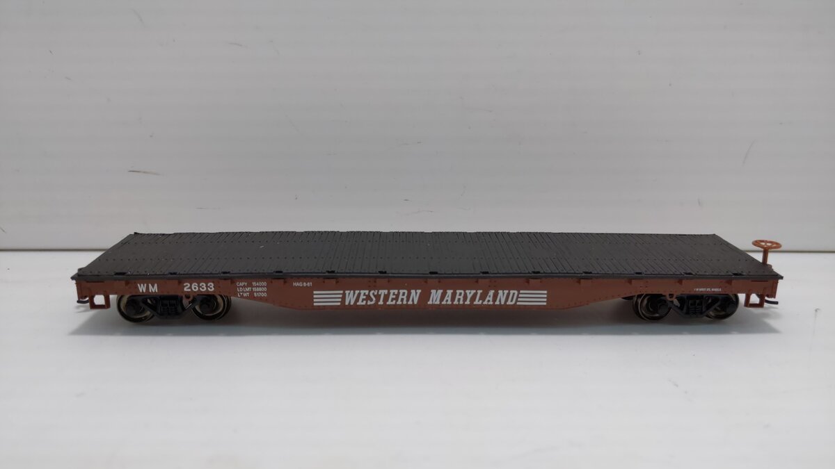 Bachmann 17334 HO Western Maryland 52' Flat Car