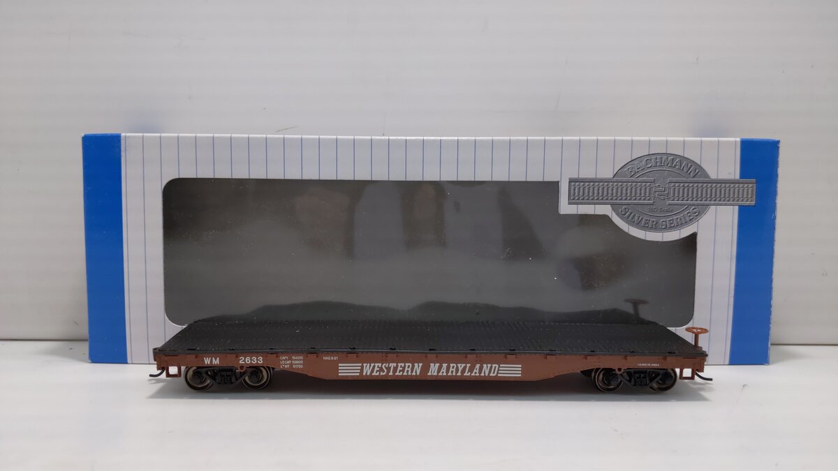 Bachmann 17334 HO Western Maryland 52' Flat Car
