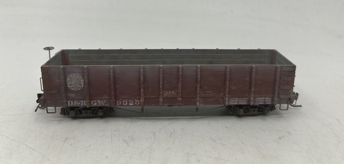 Blackstone Models B340415W HOn3 DRGW 1000 Ser. High Side Weathered Gondola #9325