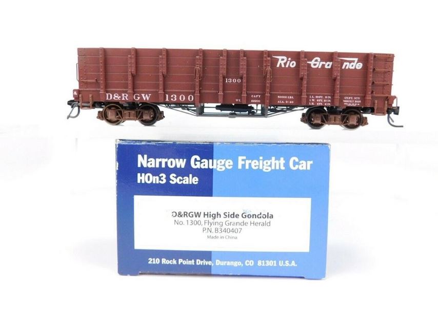 Blackstone Models 340407 HOn3 DRGW 1000 Series High Side Gondola #1300