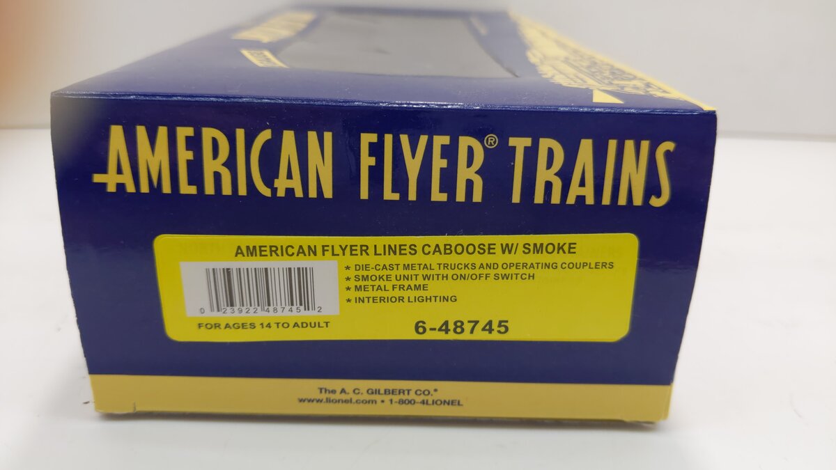 American Flyer 6-48745 S American Flyer Lines Steel Cupola Caboose #48745