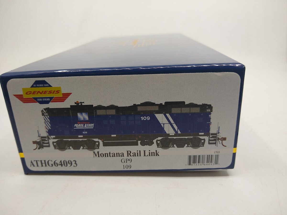 Athearn G64093 HO Montana Rail Link GP9 Diesel Locomotive #109