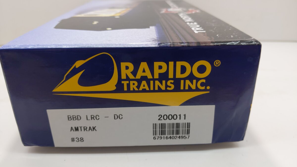 Rapido Trains 200011 HO Scale Amtrak Bombardier LRC Diesel Locomotive #38