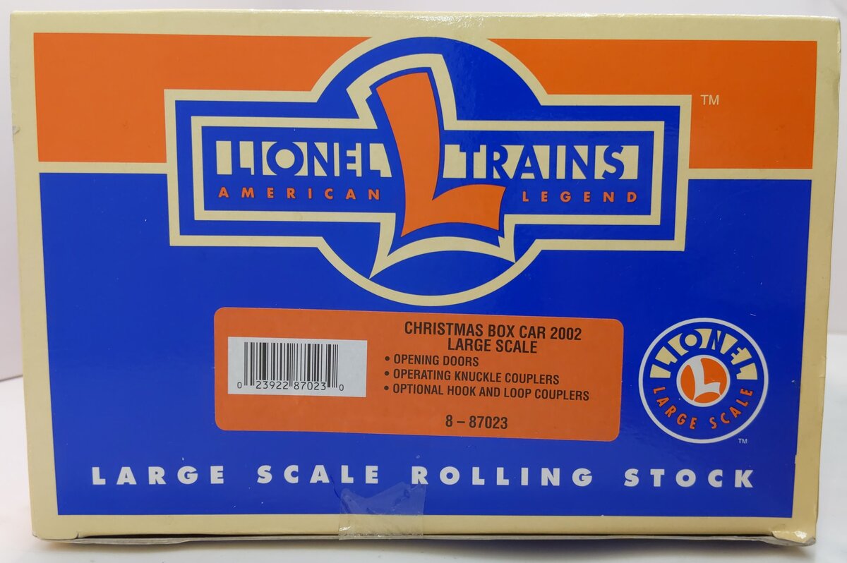 Lionel 8-87023 Merry Christmas 2002 Boxcar