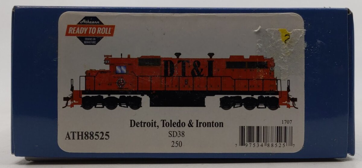 Athearn 88525 HO Detroit, Toledo & Ironton RTR SD38 Diesel Locomotive #250