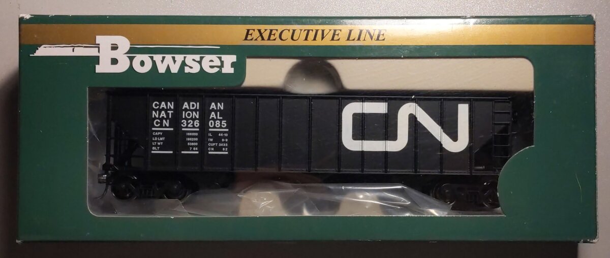 Bowser 41007 HO Scale Canadian National 100-Ton 3-Bay Hopper #326085