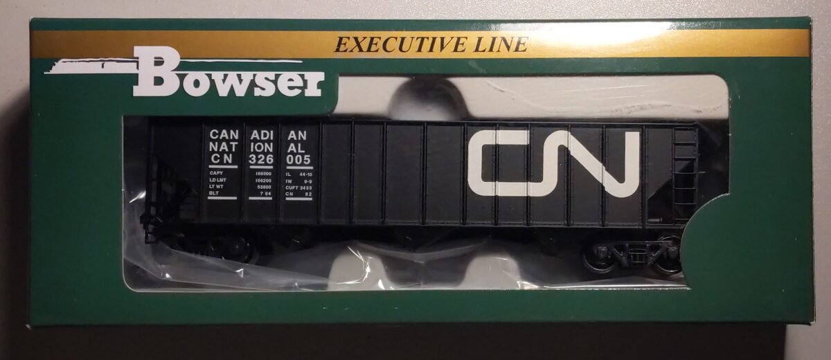 Bowser 41005 HO Scale Canadian National 100-Ton 3-Bay Open Hopper #326005