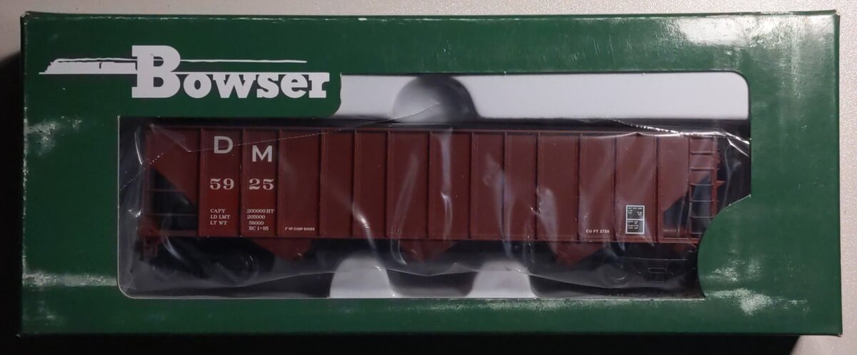 Bowser 41711 HO Scale Detroit & Mackinac 100 Ton 3-Bay Hopper Car #5925
