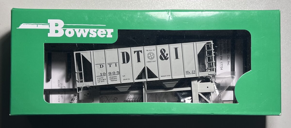 Bowser 60090 HO Scale Detroit Toledo & Ironton 70 Ton Covered Hopper Kit #10905