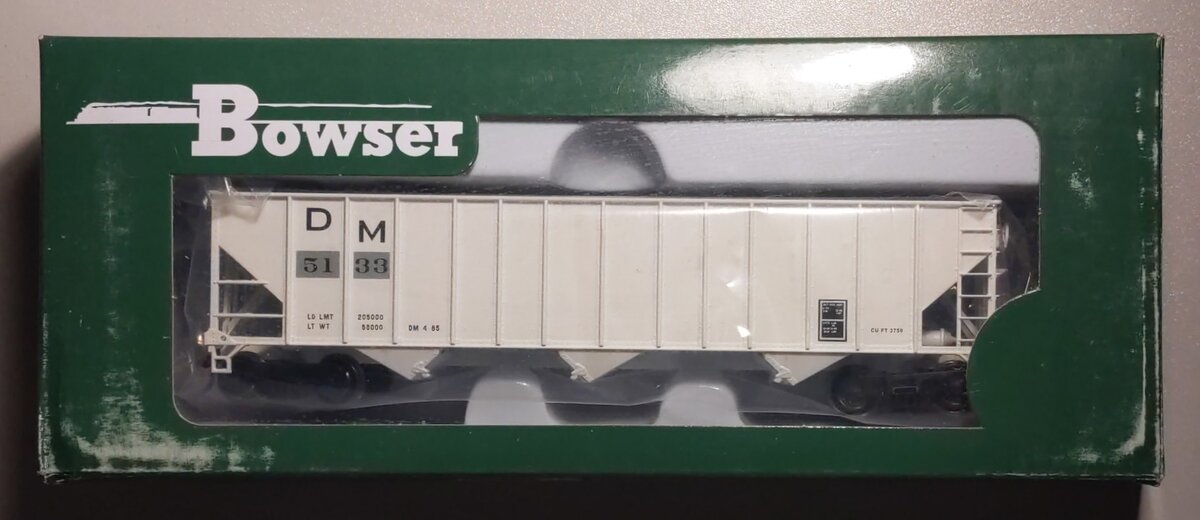 Bowser 41713 HO Scale Detroit & Mackinac 100 Ton 3-Bay Hopper Car #5133