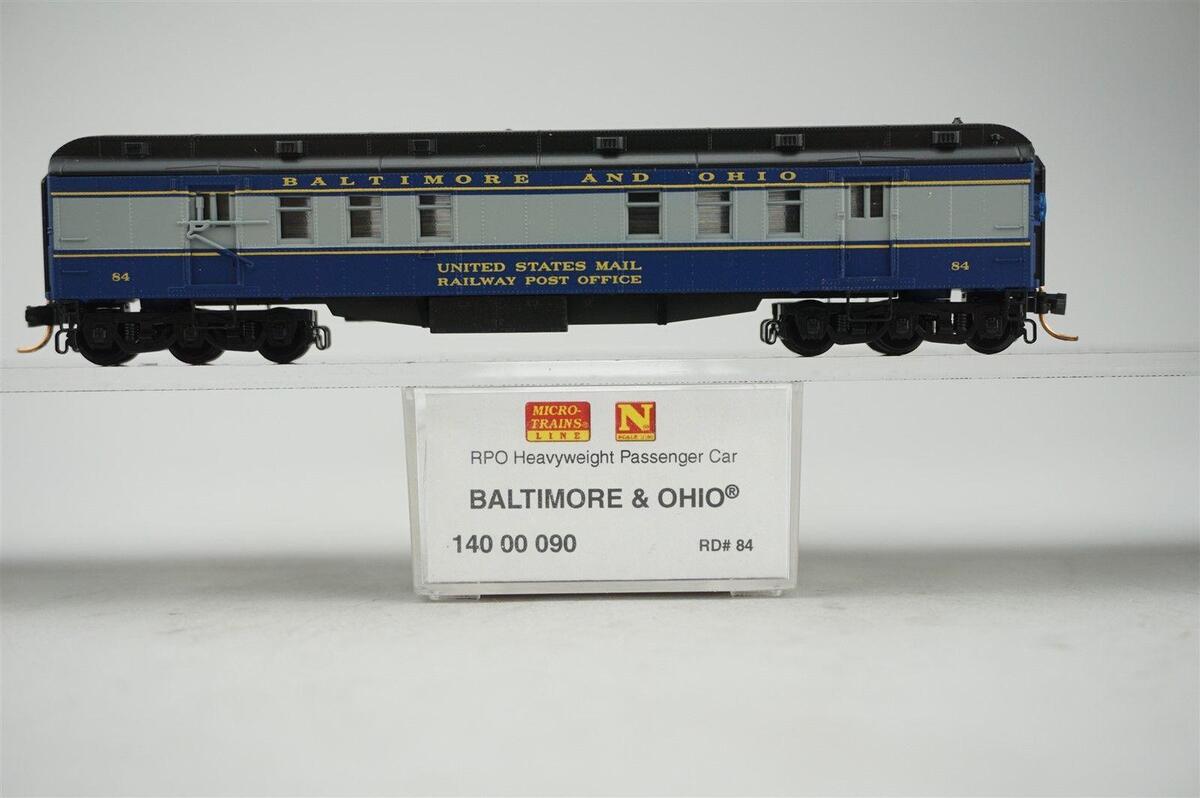 Micro-Trains 14000090 N Baltimore & Ohio 60' RPO Heavy Weight Passenger Car #84