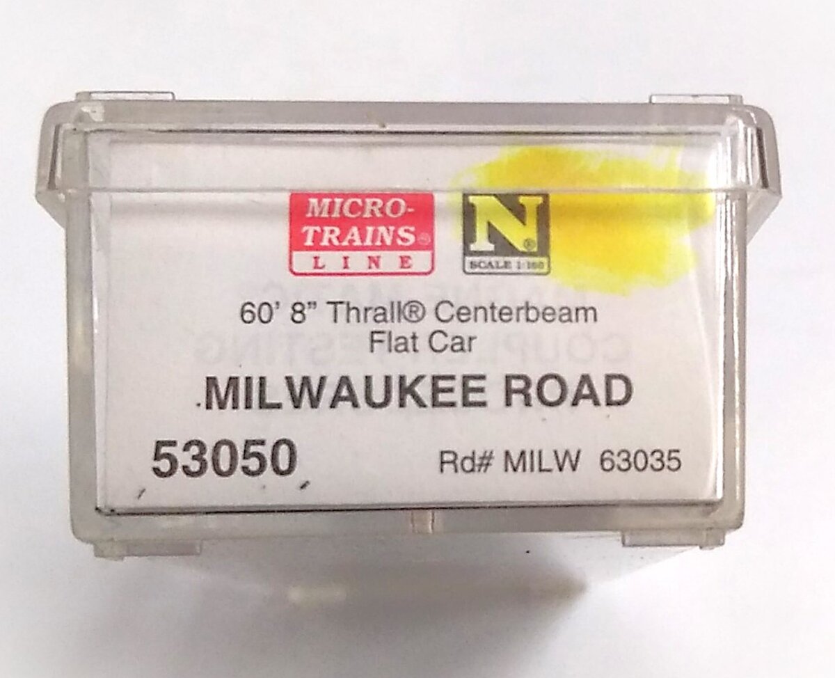Micro-Trains 05300050 N Milwaukee Road 60' 8" Thrall Centerbeam Flatcar #63056