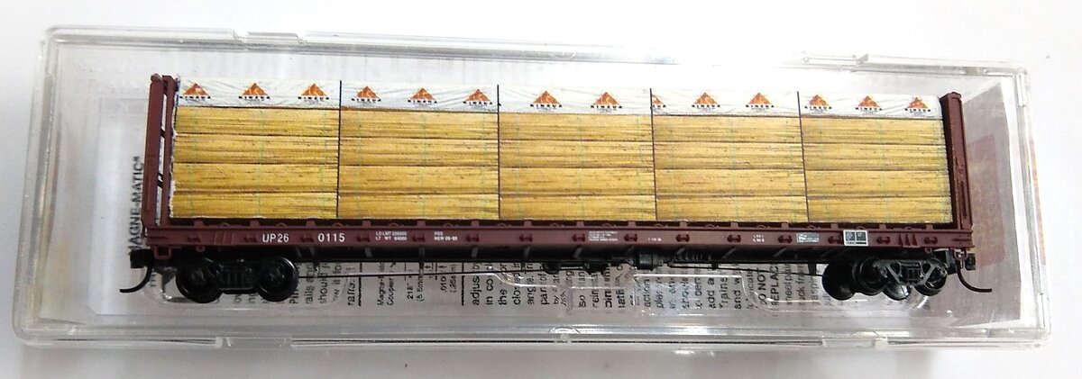 Micro-Trains 05300711 N Union Pacific 60' Centerbeam Flatcar w/Load #260115