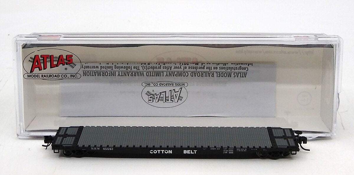 Atlas 50003934 N SSW Cotton Belt 60' Flat Car #85543