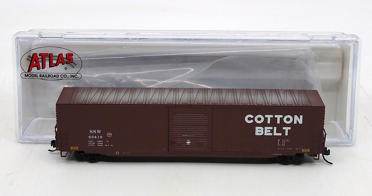 Atlas 50004961 N Cotton Belt SSW 60' Auto Parts Single Door Box Car #63416
