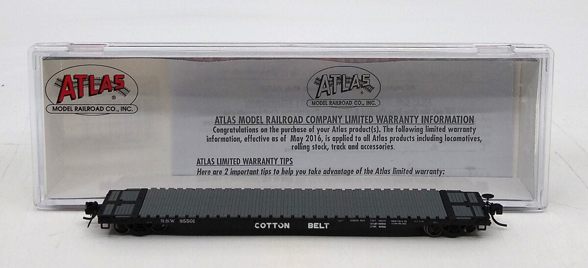Atlas 50003931 N SSW Cotton Belt 60' Flat Car #85501