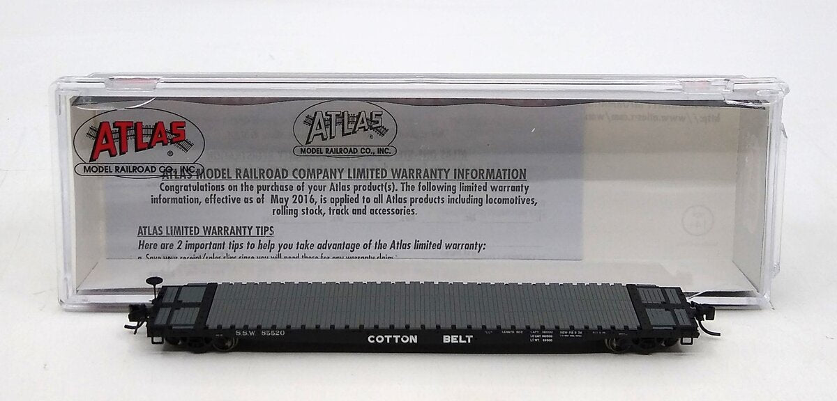 Atlas 50003932 N SSW Cotton Belt 60' Flat Car #85520