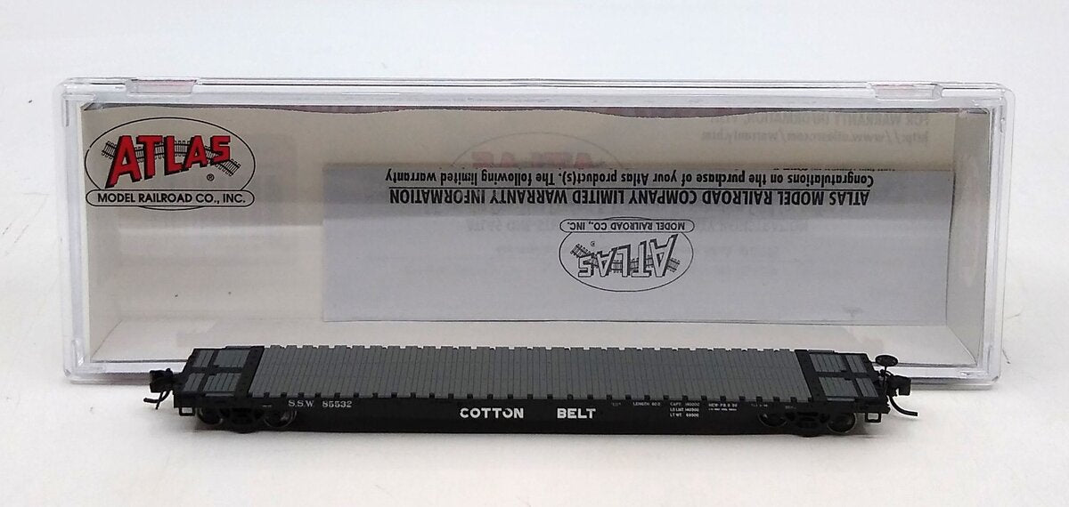 Atlas 50003933 N SSW Cotton Belt 60' Flat Car #85532