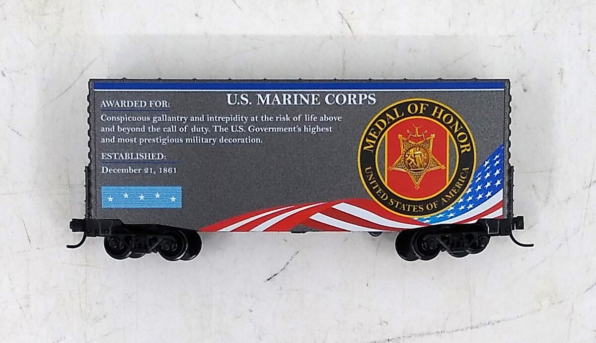 Micro-Trains 10100763 N U.S Marine Corps 40' Hy-Cube Box Car