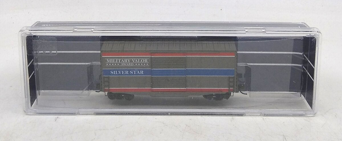 Micro-Trains 10100765 N Silver Star Military Valor Award 40' Hy-Cube Box Car