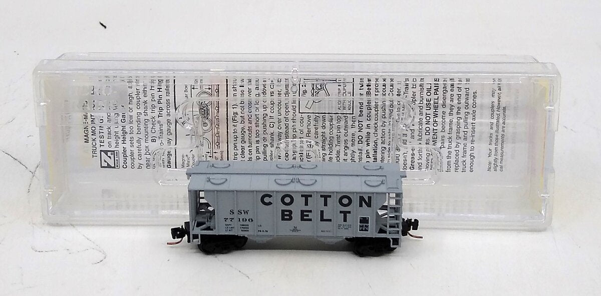 Micro-Trains 53100291 Z Scale SSW Cotton Belt 2-Bay Covered Hopper Car #77196
