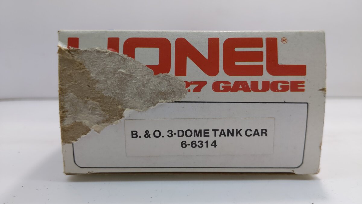 Lionel 6-6314 B&O Triple Dome Tank Car