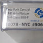 Wheels of Time 50078 N Scale New York Central Flat Car # 506191