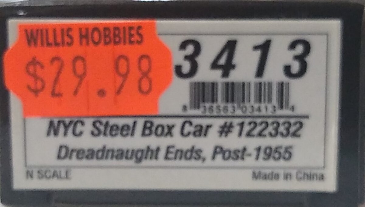 Broadway Limited 3413 N New York Central NYC 40' Steel Boxcar #121333