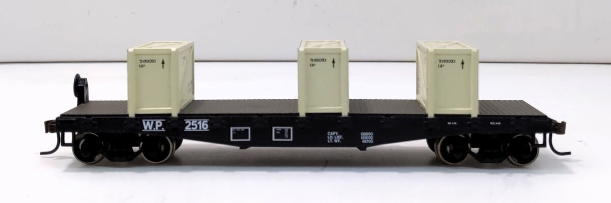 Athearn 92216 HO Western Pacific 40'''' Flatcar w/Crates #2516