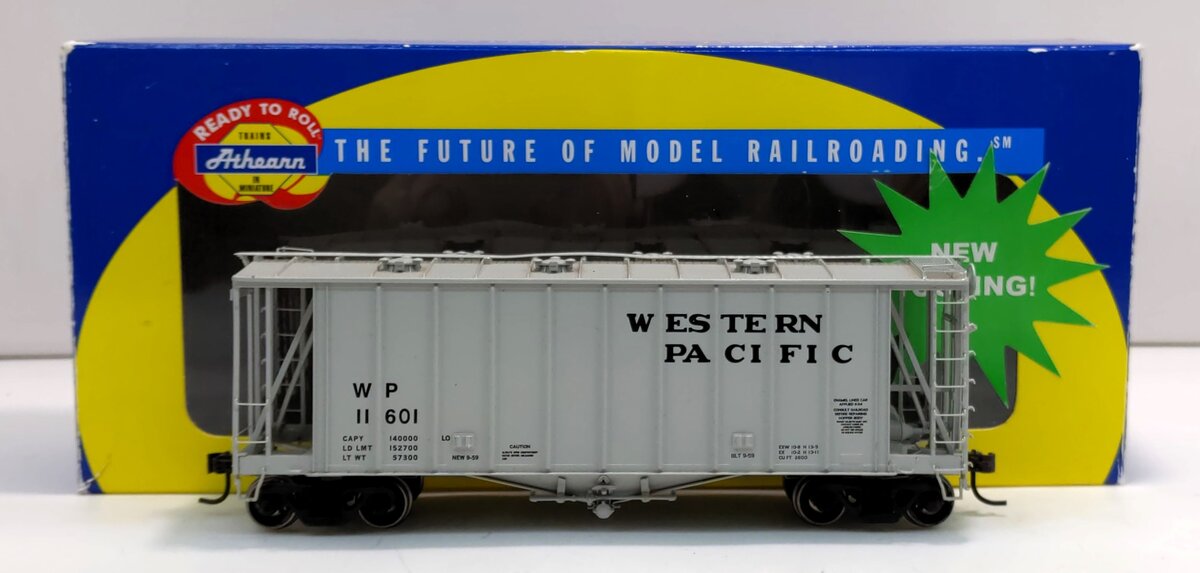 Athearn 87516 HO Scale Western Pacific 40' 2600 CF Airslide-Early Hopper #11601