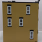 MTH 30-90373 O Scale Tan Brick W/Black Shutters 3-Story Town House #1