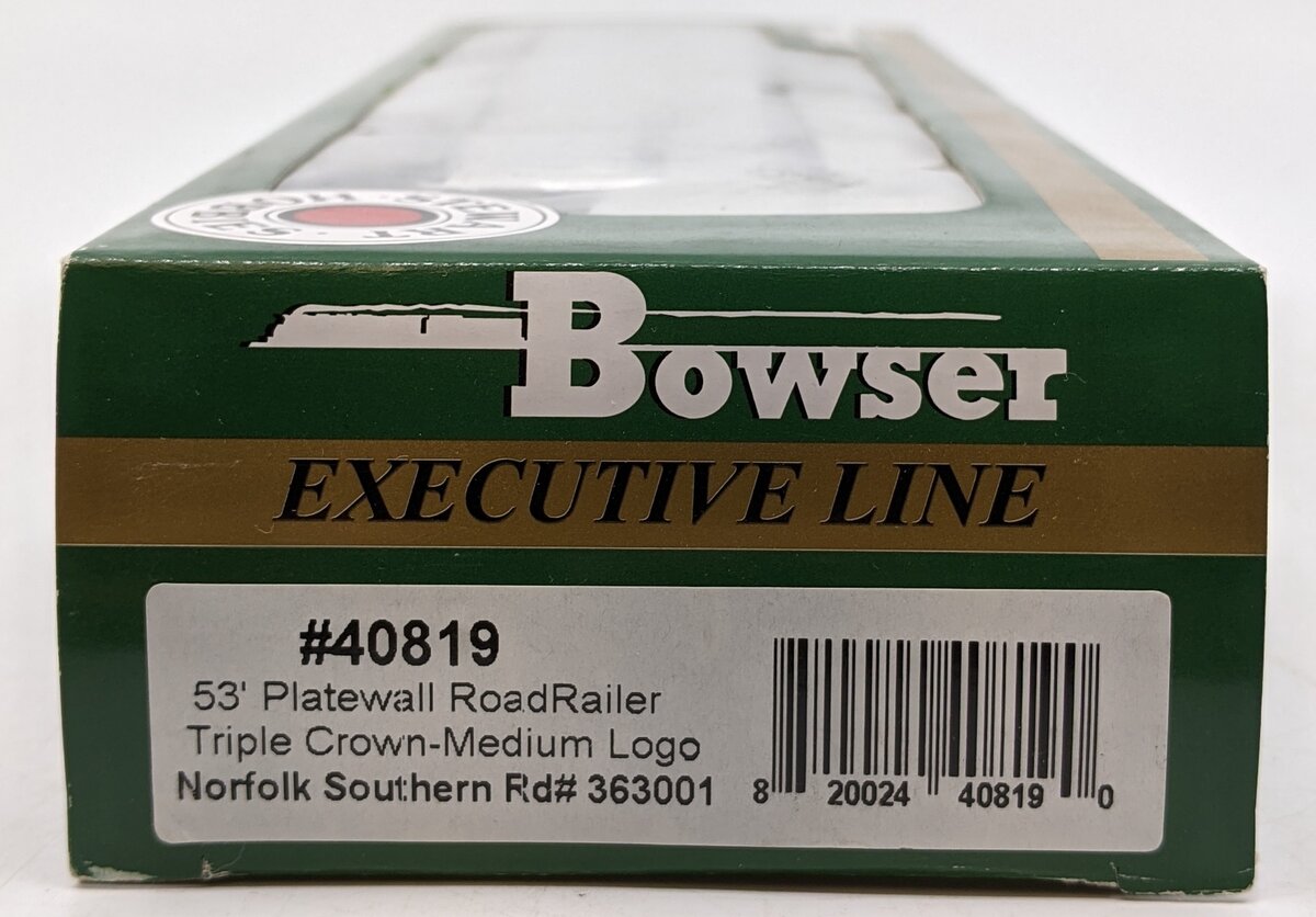 Bowser 40819 HO Norfolk Southern 53' Platewall Triple Crown RoadRailer #363001