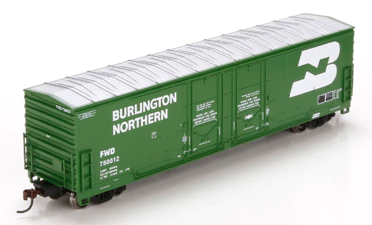 Athearn 96925 HO Burlington Northern RTR 50' Evans Double Door Boxcar #750012