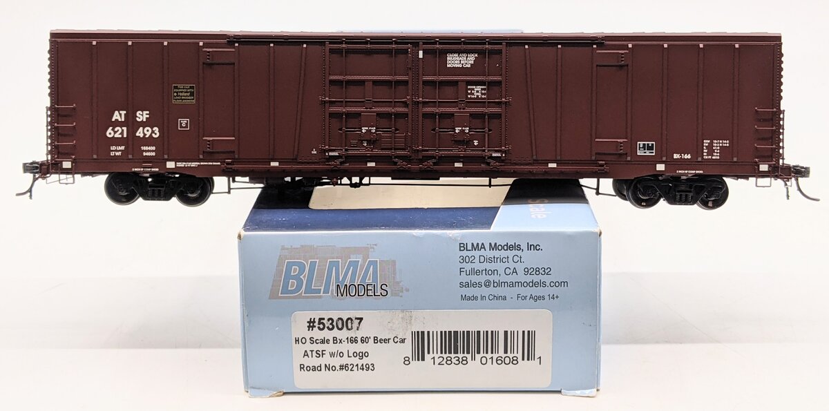 BLMA Models 53007 HO Atchison, Topeka and Santa Fe 60' DD Boxcar #621493