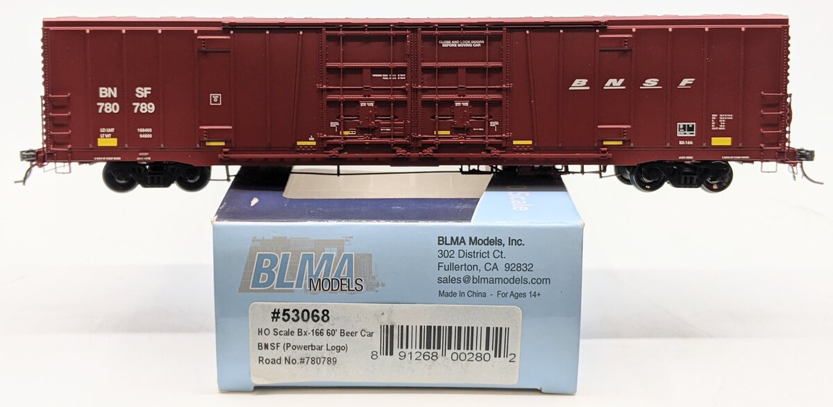 BLMA Models 53068 HO Burlington Northern Santa Fe 60' Beer Car #780789