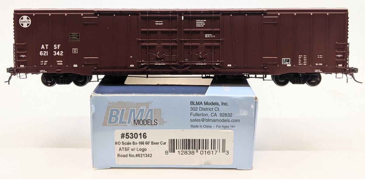 BLMA Models 53016 HO Atchison, Topeka and Santa Fe 60' DD Boxcar #621342