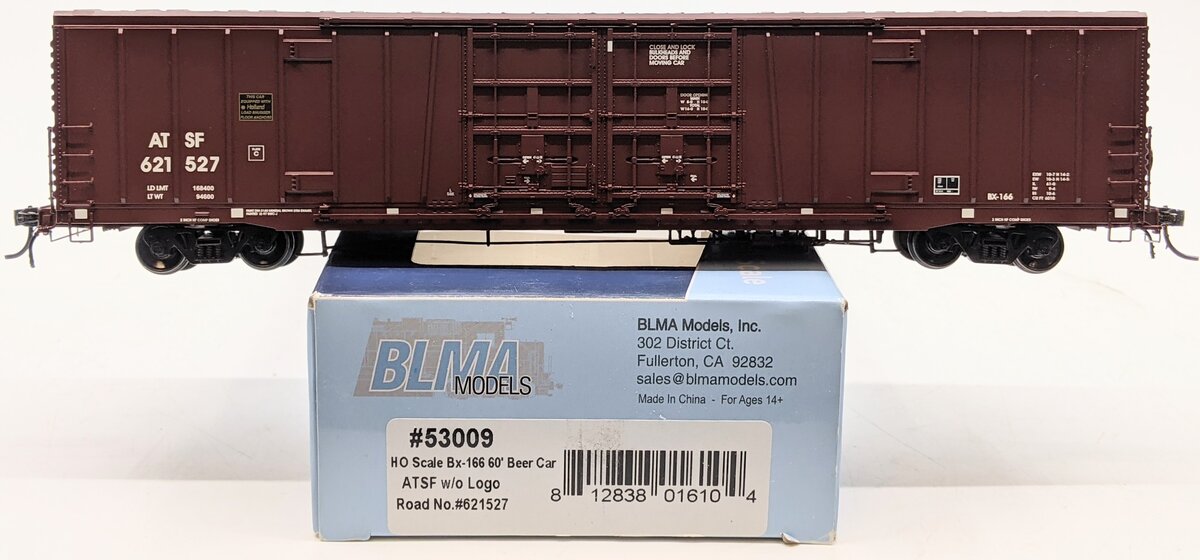 BLMA Models 53009 HO Atchison, Topeka and Santa Fe 60' DD Boxcar #621527