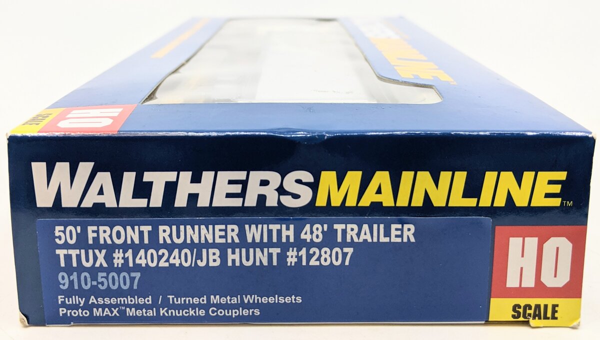 Walthers 910-5007 HO Scale TTUX 50' Front Runner w/ 48' JB Hunt Trailer #140240