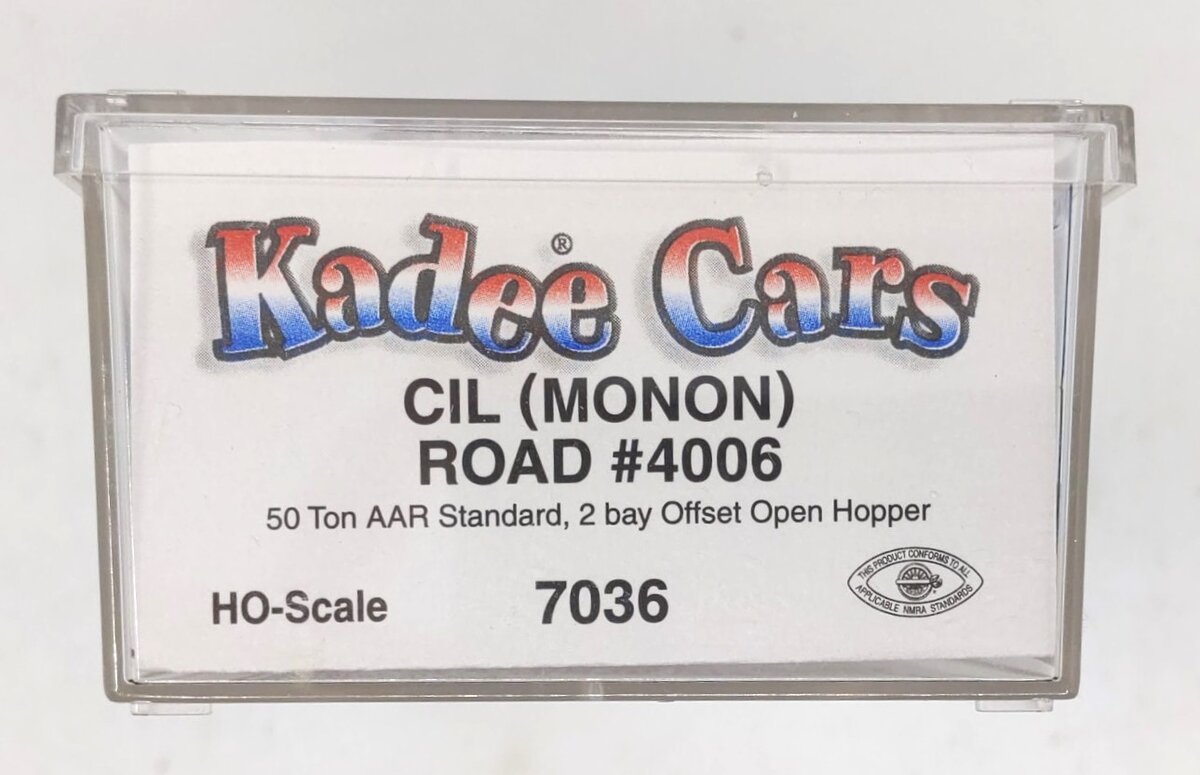 Kadee 7036 HO Monon 50-Ton AAR Standard Offset 2-Bay Open Hopper #4006