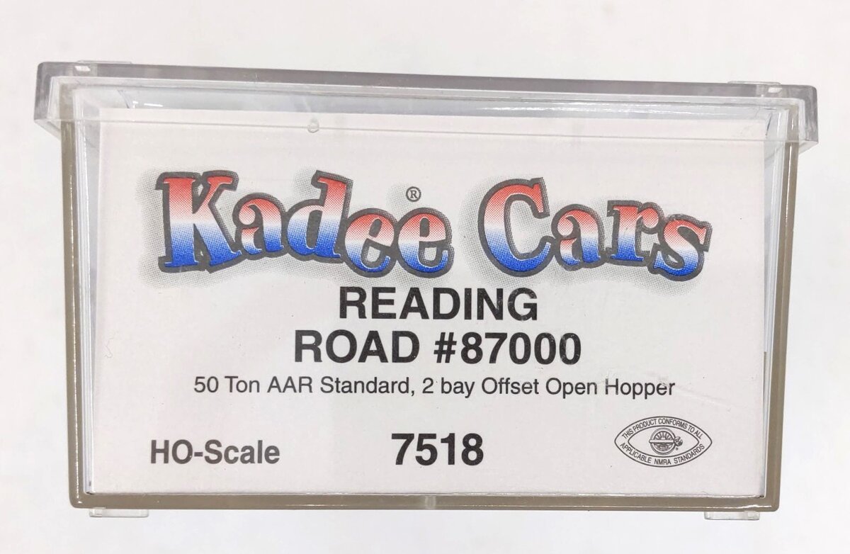 Kadee 7518 HO Reading AAR Standard 50-Ton Offset 2-Bay Open Hopper #87000